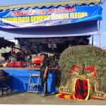 Sosialisasi Gempur Rokok Ilegal di Kelurahan Kepatihan Kabupaten Tulungagung Semakin Meriah Dengan Pertunjukan Kesenian Jaranan