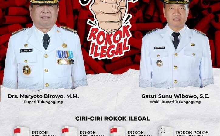 Pemkab Tulungagung melalui Satpol PP Gencarkan Sosialisasi Gempur Rokok Ilegal