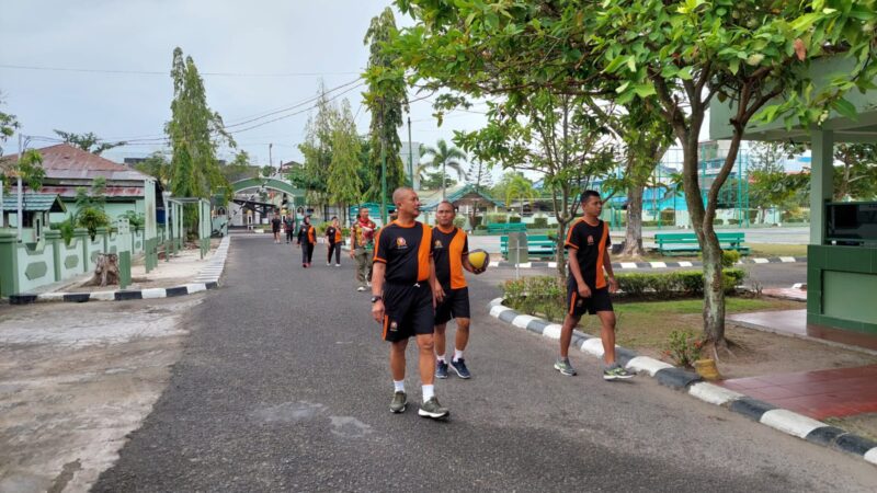 Kodim 1015/Sampit Gelar Olahraga Bersama Untuk Menjaga Kebugaran Tubuh