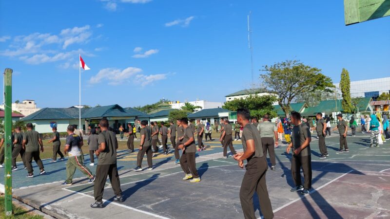 Jaga Kebugaran,Kodim 1015/Sampit Bersama Persit KCL Cabang XLI Gelar Senam Bersama.