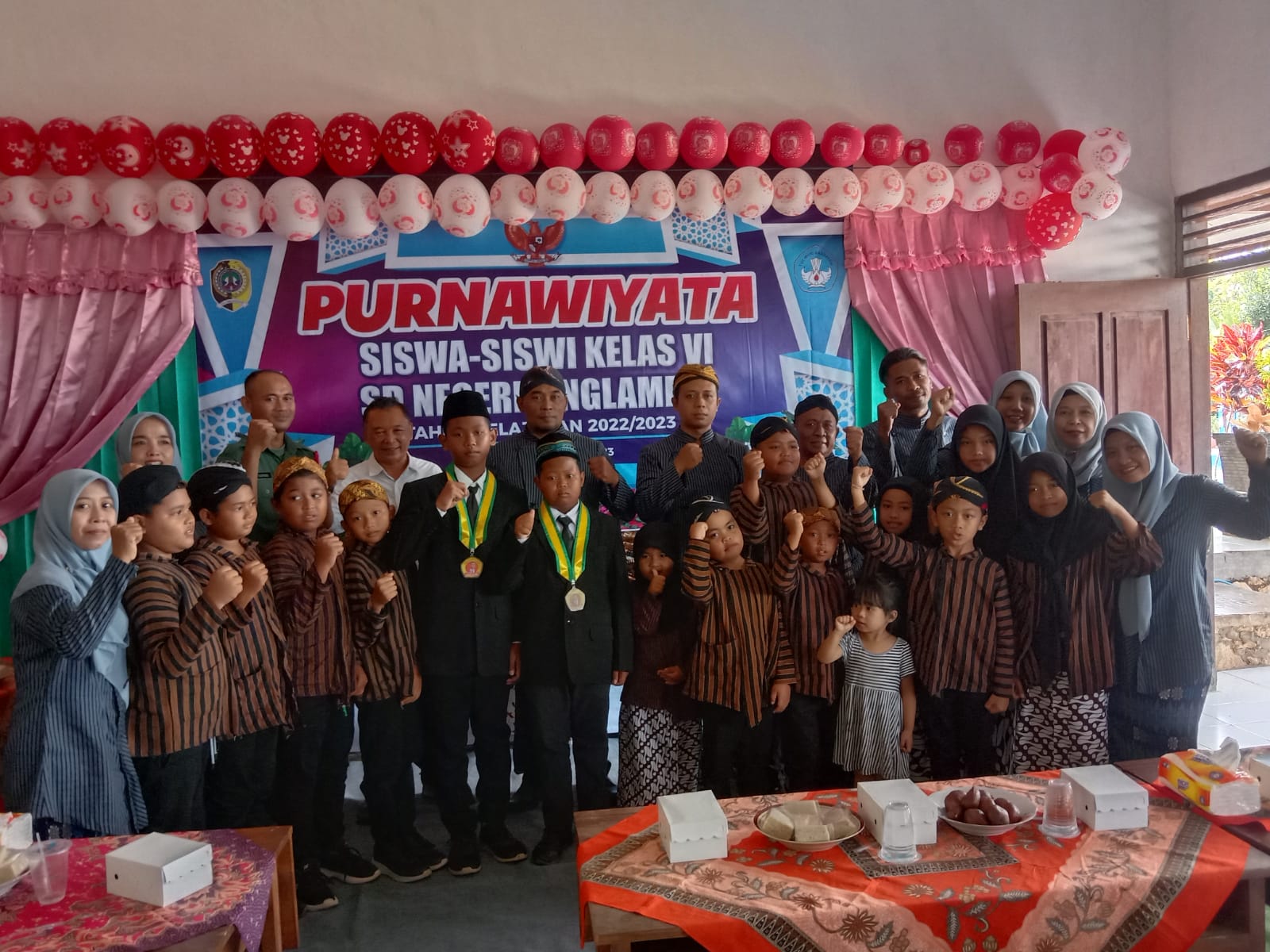 Semangat Siswa-Siswi SD Negeri 3 Nglampir Tulungagung Ikuti Purnawiyata.