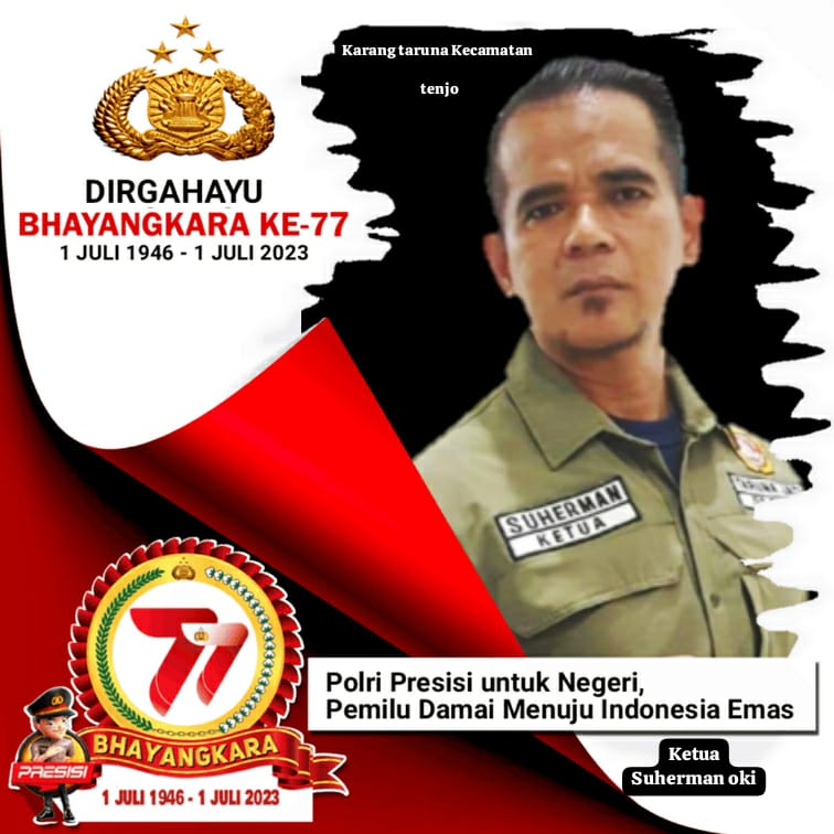 Ketua Kartar Kecamatan Tenjo Suherman Oki” Selamat Hari Bhayangkara ke 77.