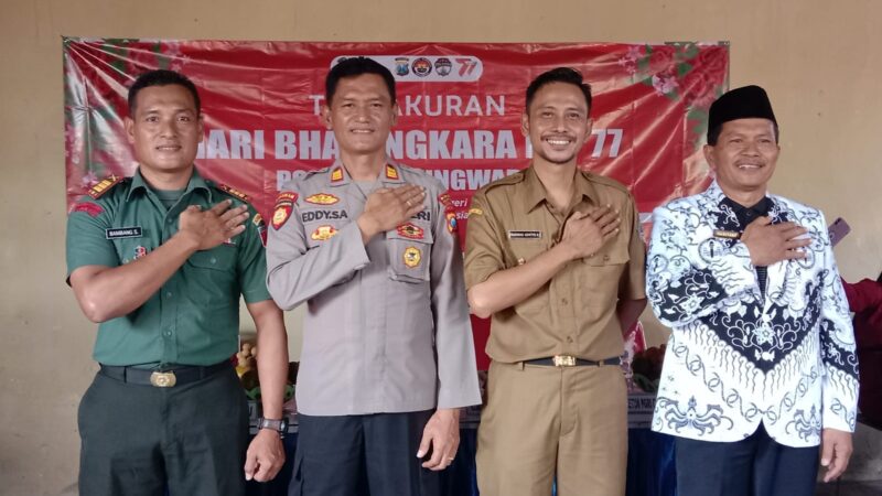 Keakraban Tiga Pilar di Kecamatan Kedungwaru Tulungagung Rayakan Hari Bhayangkara ke-77