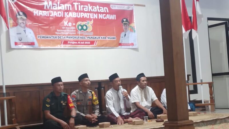 Pemerintah Desa Pangkur Mengadakan Malam Tirakatan Dalam Rangka Hari Jadi Kabupaten Ngawi ke – 665.