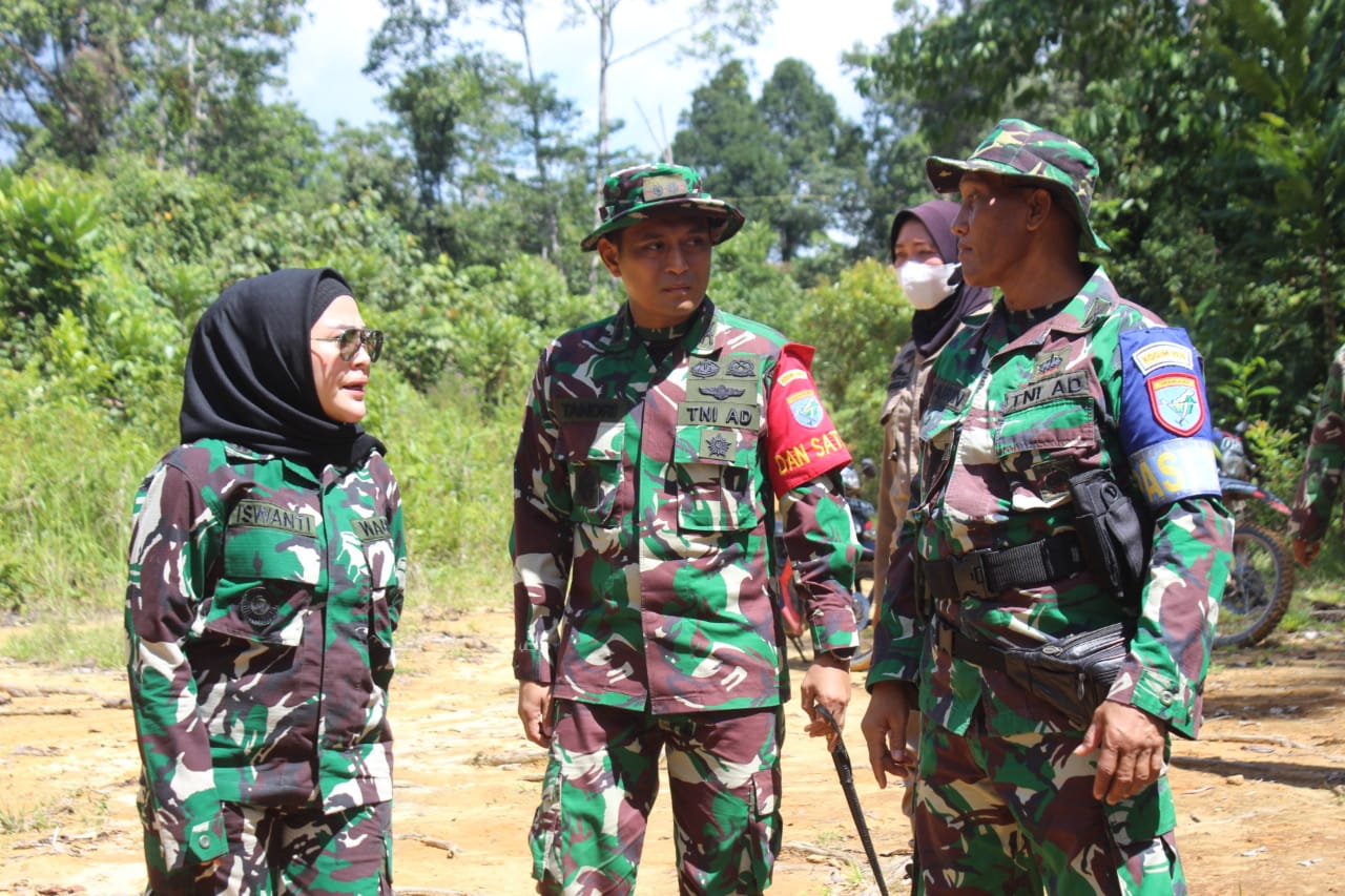 Dandim 1015/Sampit Dampingi Wakil Bupati Seruyan Tinjau Lokasi Sasaran TMMD Ke 117 Ta. 2023