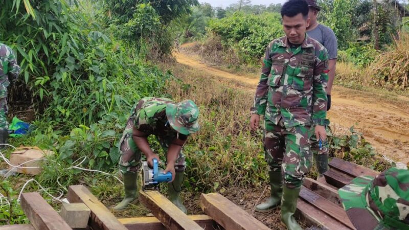 Tunjang Kebutuhan Listrik, Satgas TMMD Ke 117 Kodim 1015/Sampit Gunakan Genset