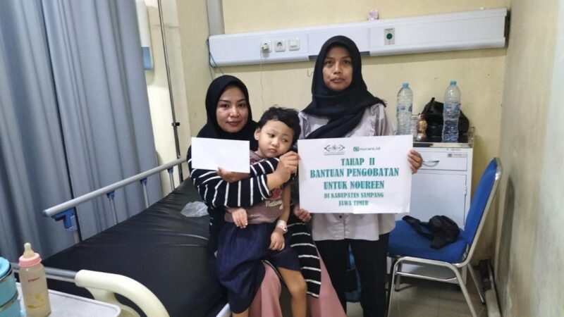 NU CARE-LAZISNU PCNU Sampang Berikan Bantuan Pengobatan Tahap 2 Kepada Noureen Alias Aini.