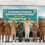 Bupati Pakpak Bharat Bersama Dandim 0206/ Dairi Membuka Pelaksanaan Karya Bakti Kodim Di Kecamatan Pagindar.