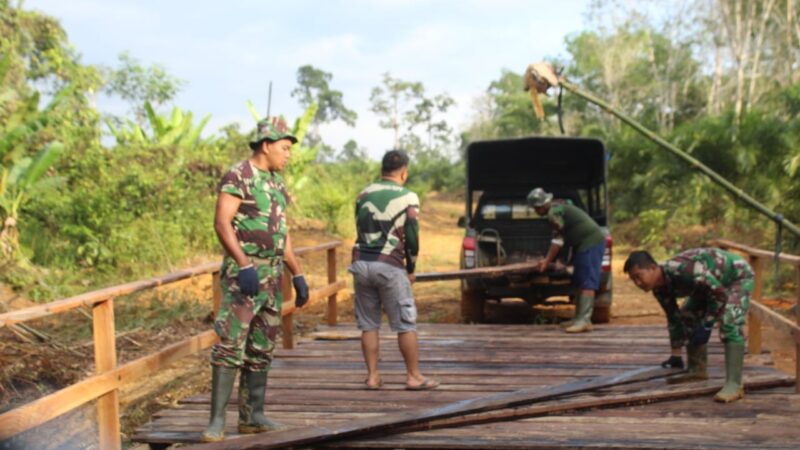 Pengerjaan Fisik Jembatan Pertama TMMD Sudah Capai 80 Persen