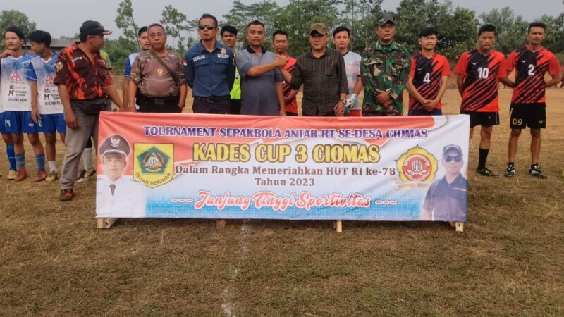 Kades Cup Ke Tiga Pemdes Ciomas Bogor, Suherman Oki Berharap Agar Selalu Jaga Sportifitas.