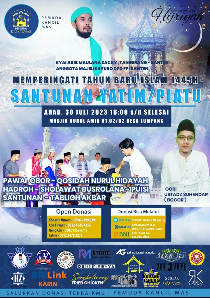 Pawai Obor Momentum Tahun Baru Islam 1 Muharram 1445H Diwilayah Desa Lumpang Kabupaten Bogor.