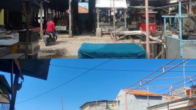 Lama Tak Berfungsi, Pasar Tradisional Desa Dharma Tanjung Sampang di Bongkar