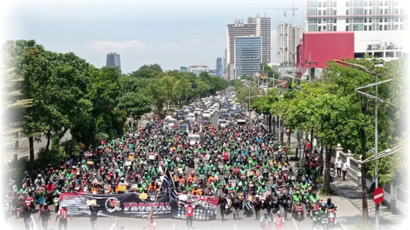 Hari Ini Ribuan Driver Online Se Jatim Gelar Aksi Demo di Surabaya