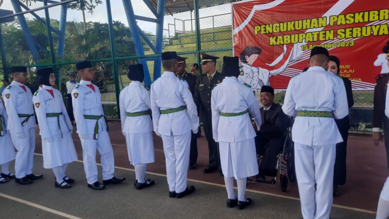 Pabung Seruyan Kodim 1015/Sampit Hadiri Pengukuhan Paskibraka Kabupaten Seruyan