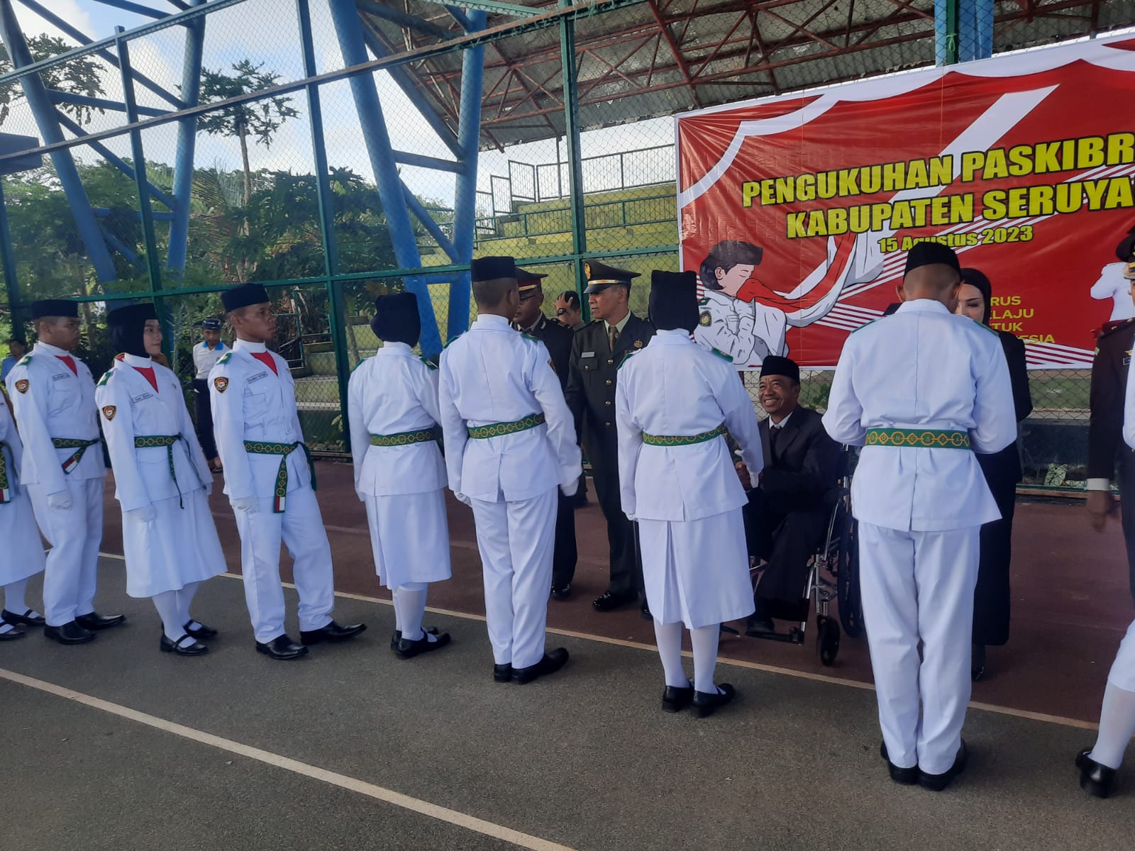 Pabung Seruyan Kodim 1015/Sampit Hadiri Pengukuhan Paskibraka Kabupaten Seruyan