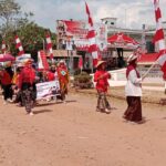Dalam Rangka Memeriahkan HUT RI Ke-78 Pemerintah Desa Mekar Jaya Menggelar Pawai Pembangunan