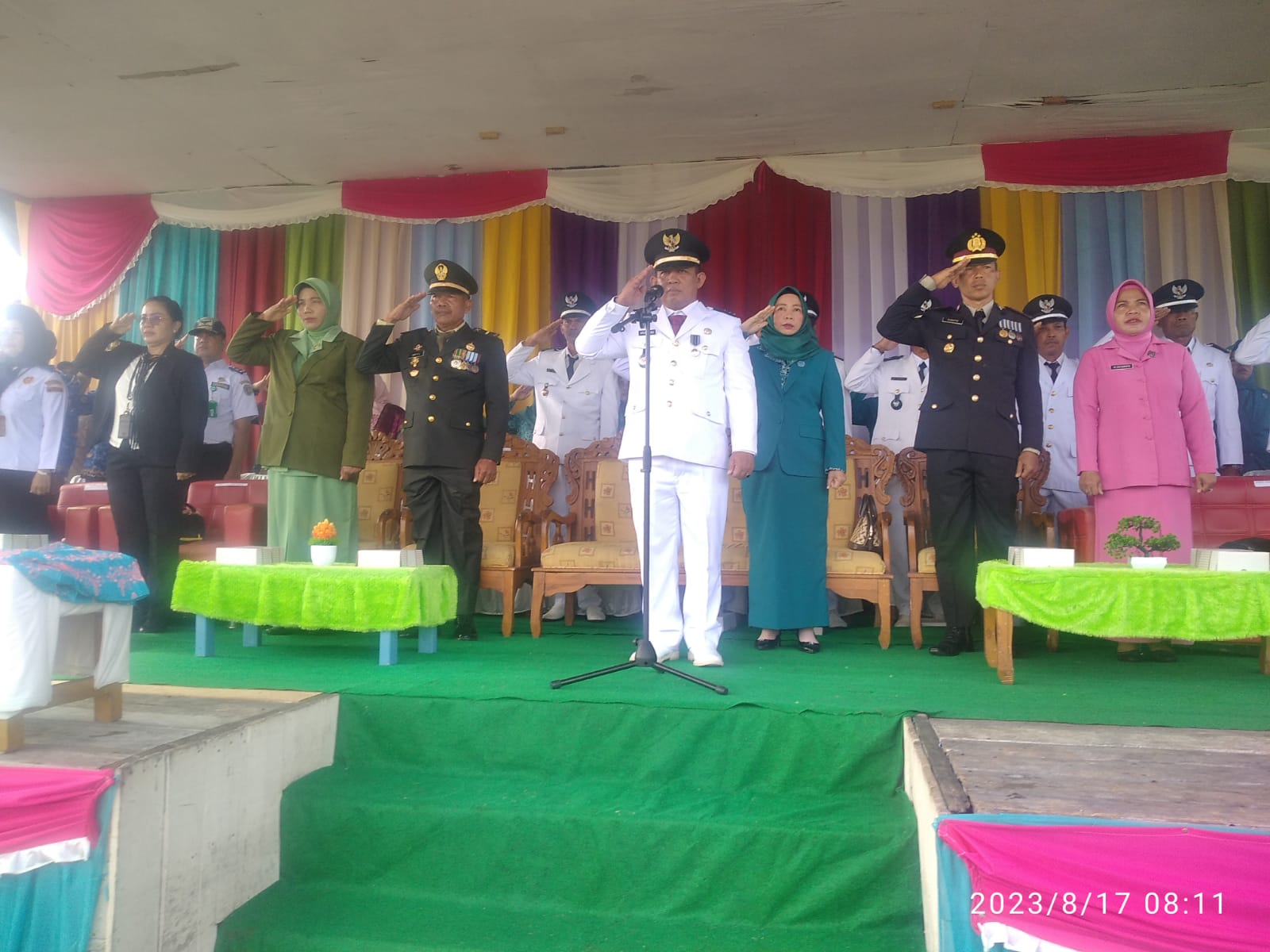 Teks Gubernur Kalteng Dalam Detik-detik Memperingati HUT ke-78 RI Bertempat di Lapangan Sepak Bola Pegatan.
