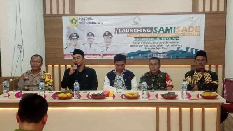 Launching Samisade Singabangsa Kecamatan Tenjo Bogor Fokus Infrastruktur Jalan.