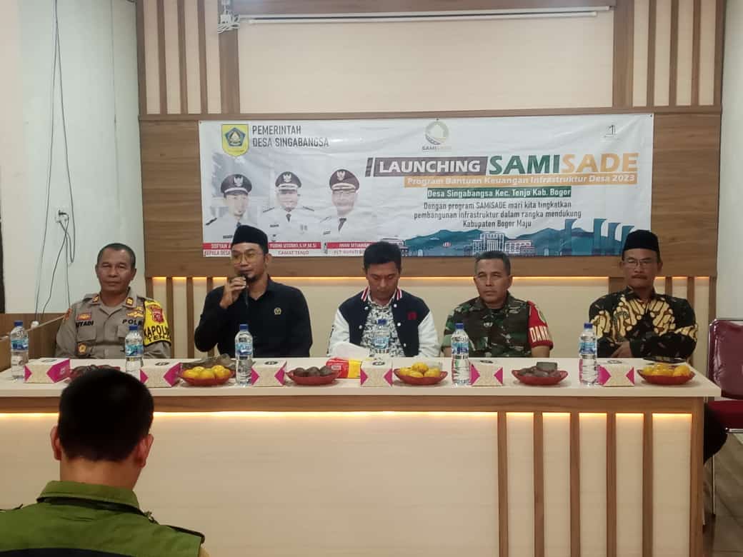 Launching Samisade Singabangsa Kecamatan Tenjo Bogor Fokus Infrastruktur Jalan.