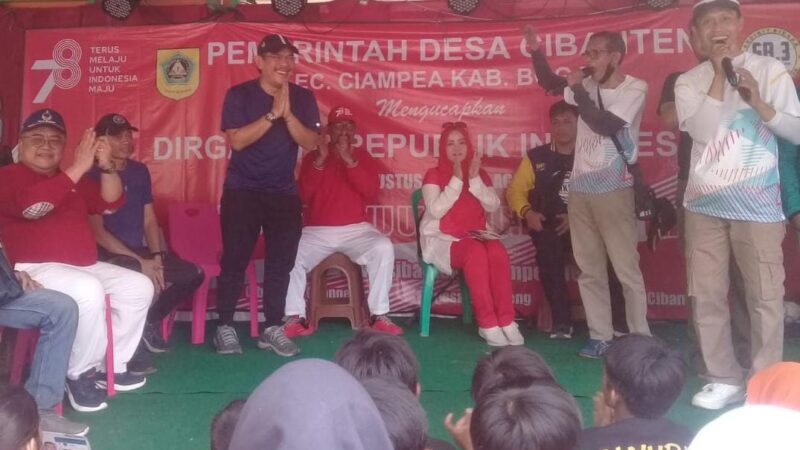 Pemdes Cibanteng Bogor Adakan Acara Lomba Jalan Sehat Dalam Perayaan HUT ke-78 RI.