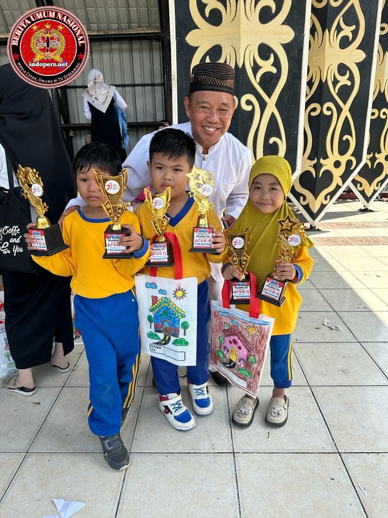 Memeriahkan HUT RI KE-78 Yayasan Paud Baroqah Anggrek Menggelar Lomba Mewarnai