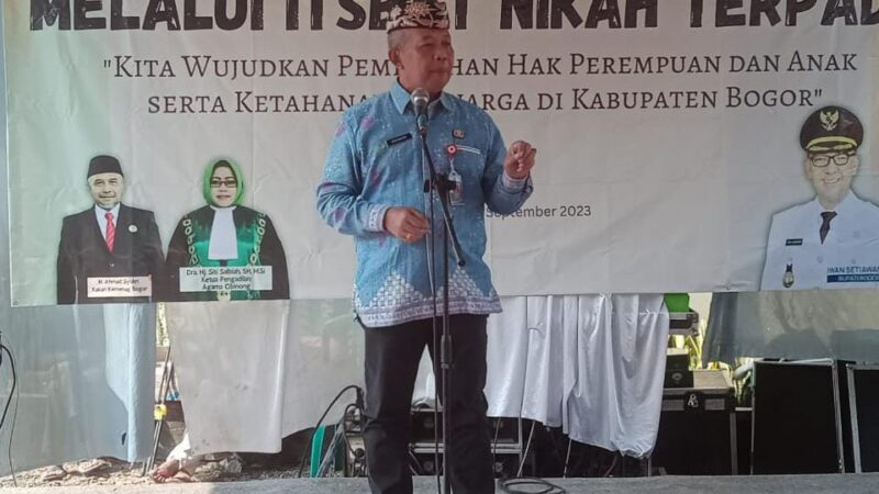 Kecamatan Tenjolaya Gelar Acara Itsbat Nikah Massal Yang Dihadiri Sekda Kabupaten Bogor.