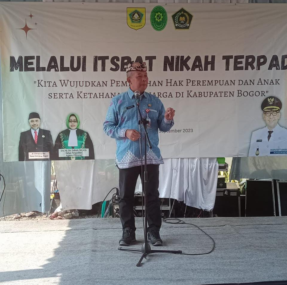 Kecamatan Tenjolaya Gelar Acara Itsbat Nikah Massal Yang Dihadiri Sekda Kabupaten Bogor.