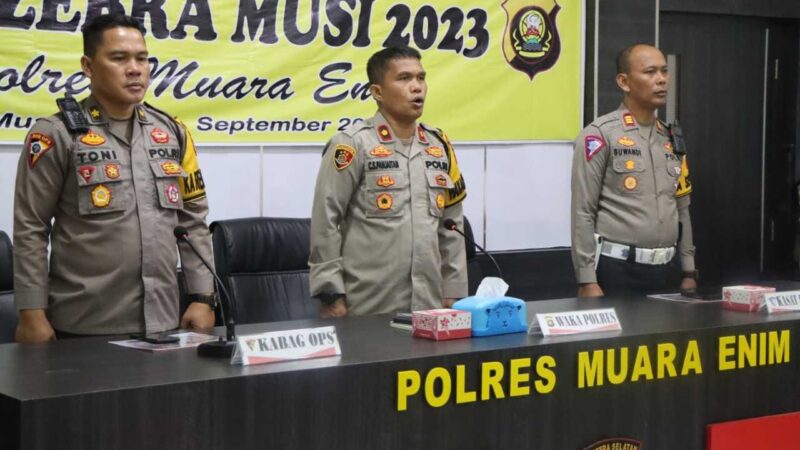 Pesan Waka Polres Muara Enim : Bersikap Humanis Dengan Masyarakat Dalam Gelar Lat Pra Ops Operasi Zebra Musi 2023