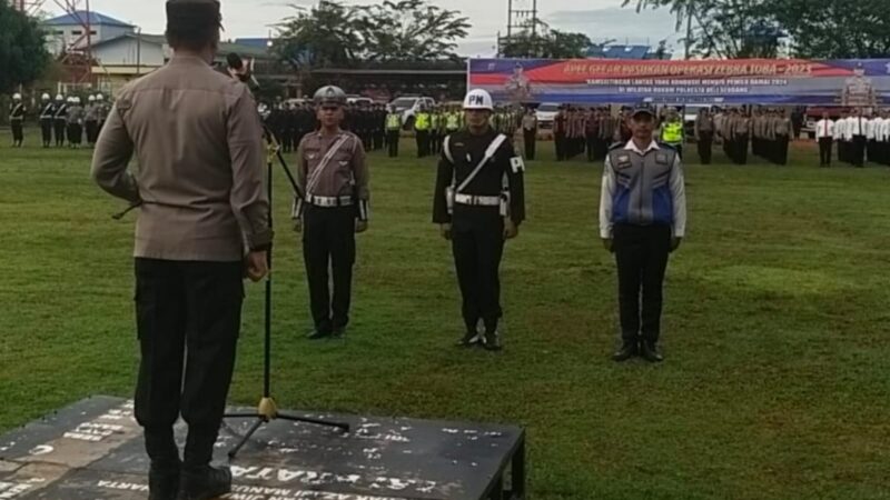 Kapolresta Deli Serdang Pimpin Apel Gelar Pasukan Ops Zebra Toba 2023