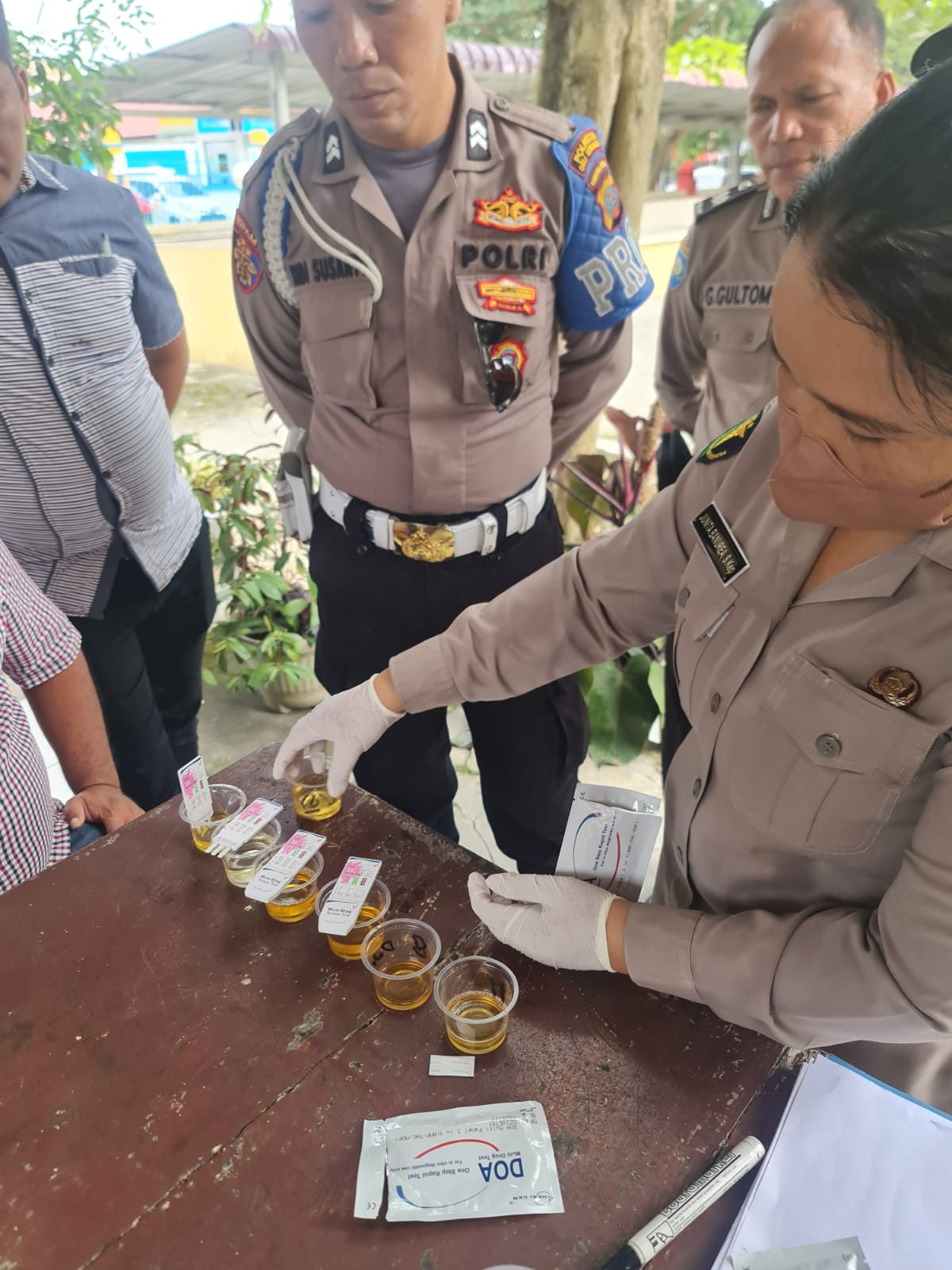 Test Urine Dadakan Polsek Jajaran Polresta Deli Serdang