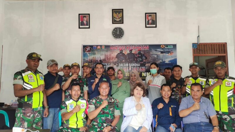 Pengobatan Massal Dalam Rangka Memperingati HUT ke-78 TNI Tahun 2023. 