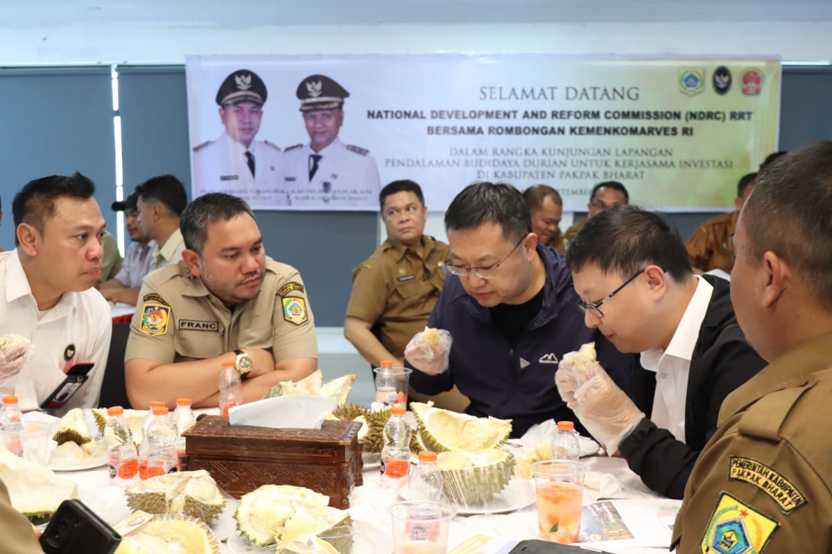 Tindak Lanjut Investasi Durian di Pakpak Bharat Bupati Bertemu Delegasi Nasional Development and Reform Commissions