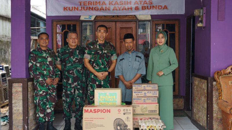 Sambut HUT TNI, Dandim Palangka Raya Baksos Sambangi Panti Asuhan