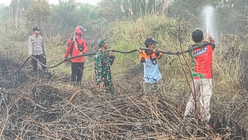 Sigap,Babinsa Koramil 1015-09/Seruyan Hilir Bersama Satgas Karhutla Padamkan Api