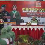 Kodim 1019/Ktg Sambut Danrem 102/Pjg Brigjen TNI Bayu Permana Beserta Ketua Persit KCK Koorcab Rem 102 PD XII /TPR.