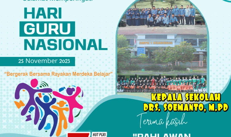 Ucapan Selamat Hari Guru Nasional ke-78, SMP Negeri 1 Ngadirojo Pacitan