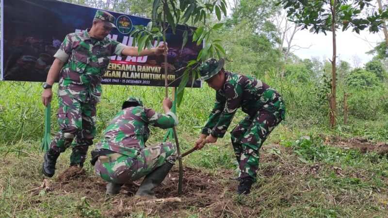 Kodim 1015/Sampit Gelar Karya Bakti Penanaman Pohon Dan Pembersihan Lingkungan, Peringati Hari Juang TNI AD