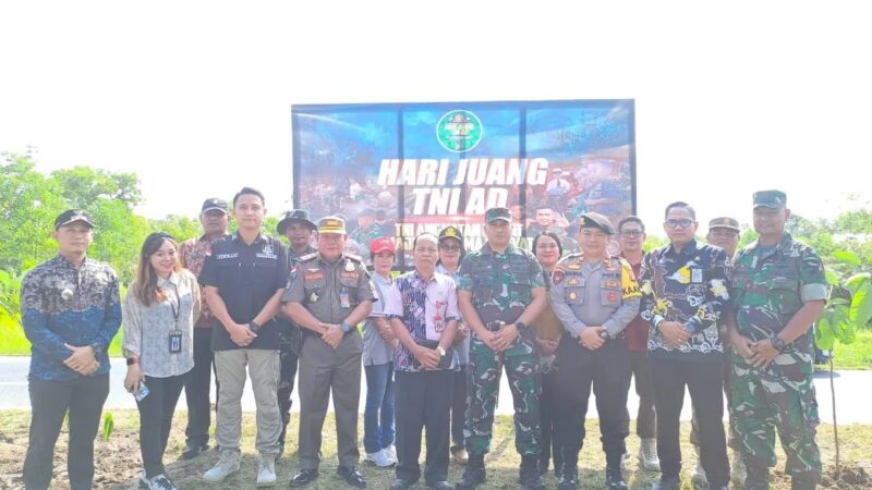 Peduli Terhadap Lingkungan, Kodim 1019/Katingan Melaksanakan Penghijauan Untuk Memperbaiki Dan Menjaga Lingkungan Dengan Penanaman Pohon di Kawasan Kasongan Lama