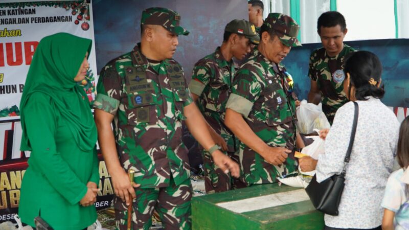 Sambut Hari Raya Natal 2023 dan Tahun Baru 2024, Kodim 1019/Katingan Gelar Pasar Murah