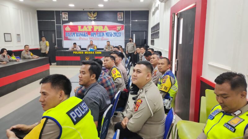 Polres Muara Enim gelar latihan Pra Operasi menjelang Operasi Lilin Musi 2023