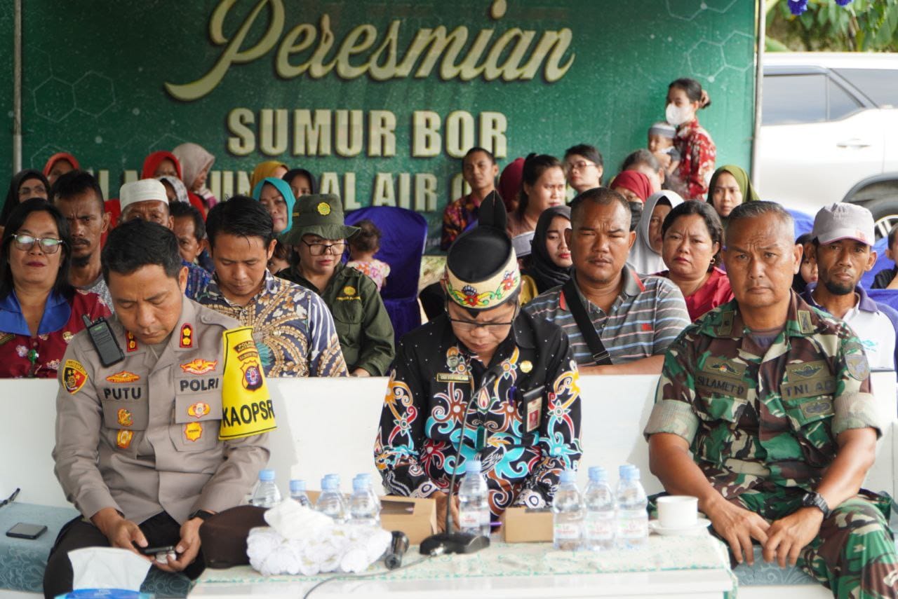 Kodim 1019/Katingan Bersama Forkopimda Kab. Katingan Ikuti Video Conference bersama KSAD di Lokasi Sumur Bor TNI-AD Manunggal Air.