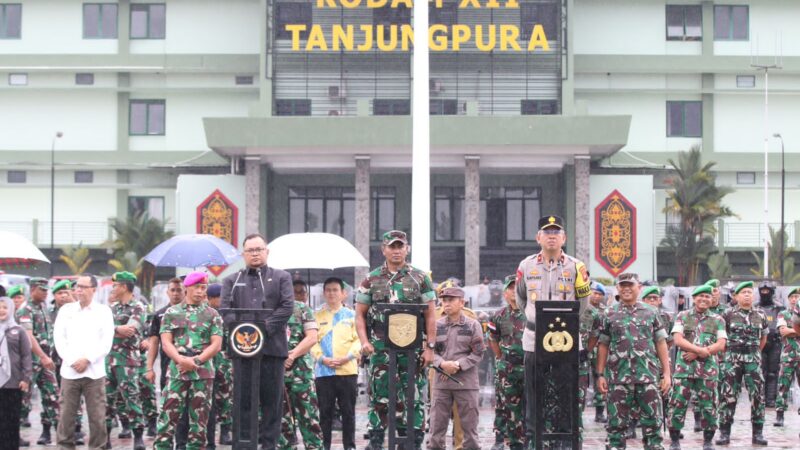 Pangdam Tanjungpura Pimpin Apel Gelar Pengamanan Pemilu 2024
