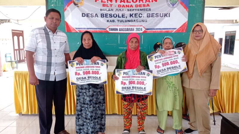 Pemerintah Desa Besole Tulungagung Salurkan Bantuan Langsung Tunai (BLT) Dana Desa 2024