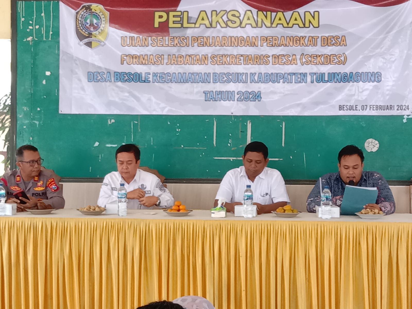 Pemdes Besole Kecamatan Besuki Tulungagung Sukses Gelar Ujian Penyaringan Perangkat Desa