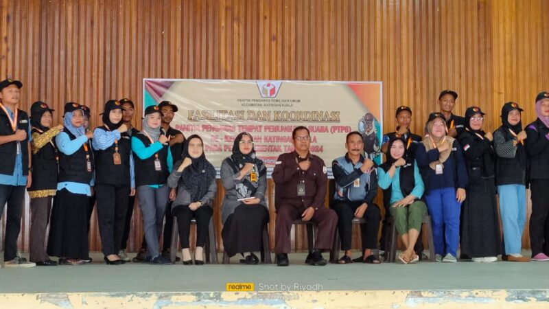 Fasilitasi dan Koordinasi Bimtek Terhadap PPTS (Panitia Pengawas Tempat Suara) se Kecamatan Katingan kuala.
