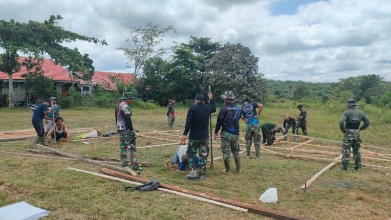 H-1 Pembukaan TMMD Ke 119 Kodim 1016/Palangka Raya, Warga Antusias Membantu Satgas Pra TMMD