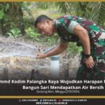 TMMD Kodim Palangka Raya Wujudkan Harapan Masyarakat Bangun Sari Mendapatkan Air Bersih