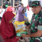 Pabung Kab.Seruyan Kodim 1015/Sampit, Hadiri Gerakan Pangan Murah Dalam Rangka Hari Besar Keagamaan Nasional(HBKN)