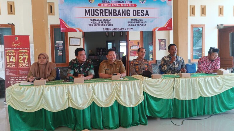 Camat Bandung Hadir Langsung Dalam Musrenbang Desa Suruhan Kidul Tulungagung, RKPDesa Dan RKPD Kabupaten Tahun Anggaran 2025