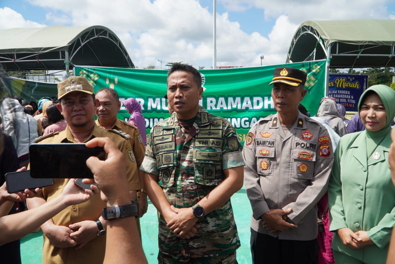 Kodim 1019/Katingan Ikuti Vicon Bazar TNI Oleh Panglima TNI Secara Terpusat Dalam Rangka Menyambut Hari Raya Idul Fitri 1445 H